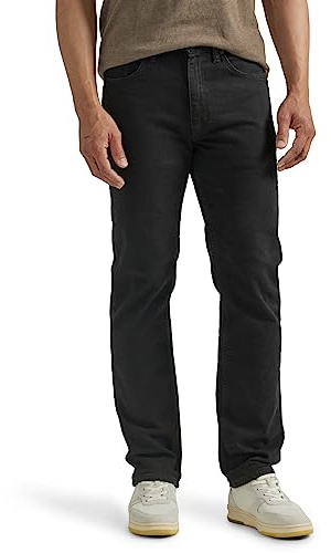Wrangler Free to Stretch-jeans för män, normal passform, Svart, 40W / 32L