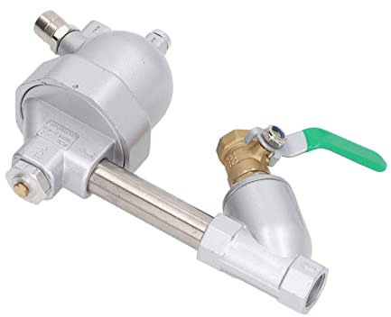 Air Compressor Valve, G1/2 Inlet Brass Ball Valve Shut Off Switch Automatic Drainer Drain Valve Air Compressor Flow Filter Thread Pipe Fitting for Compressed Air Equipment and Pipelines
