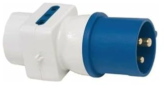 CEE Industriestecker 16 A, 1 Schuko-Steckdose + 2 italienische Bypass-Steckdosen 10/16 A 250 V, ideal für Wohnmobil, Camping, Caravan, Boot und Baustelle