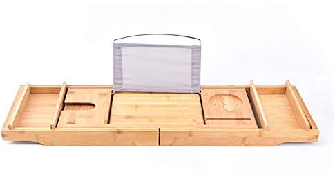 Vassoio per vasca da bagno Mensola da bagno per vasca da bagno Portabottiglie per vasca da bagno Staffa telescopica Tabellone per vasca da bagno Vassoio per vasca multifunzione per libro Asciugam