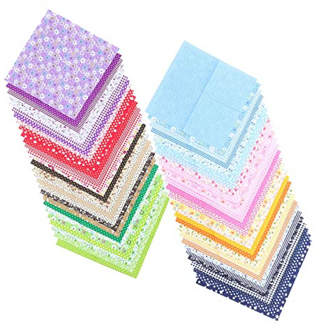 SEWACC 56stücke Baumwollstoff Patchwork-Stoffe Baumwollstoffe Zum Nähen DIY Patchwork-Material Bastel-Baumwollstoff Für Heimtextilien Und Dekorationen