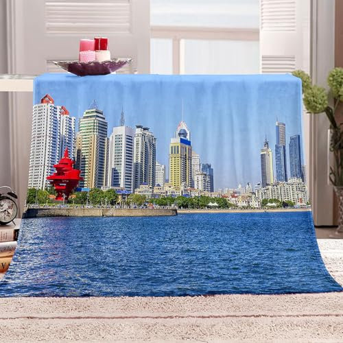 Kinderdecke 100 X 150 cm Decke Flauschig City Decke Herbst Fleece Decke