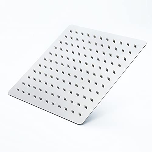 Shower Head Pommeau de Douche à Effet de Pluie Pommeau de Douche à Effet de Pluie carré Design Ultra-Mince - Pommeau de Douche Fixe à Pression Facile à Nettoyer et à Installer Expérience de Douche