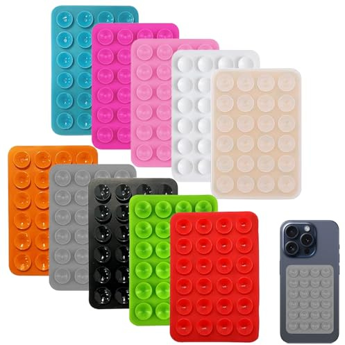 MEKEET 10PCS Multi-Colored 24-Granular Disk Phone Suction Pad Mini Anti-Slip Mat Double-Sided Cup Multipurpose Mat