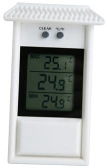 Sosoport Outdoor Landschaftsthermometer Mit Großem Temperaturbereich 20 Bis 50 °c Außenthermometer Mit Aufhängeloch Weiß Digitaler Temperaturmesser Für Fenster Und Kühlschrank