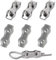 huruirui M4 Presillas Cable Acero Abrazaderas De Cable 304 Inoxidable Dúplex Clips Wire Rope Clips Tensor Cuerda Tendedero Para Cable De Acero 4mm Cuerda 6pcs