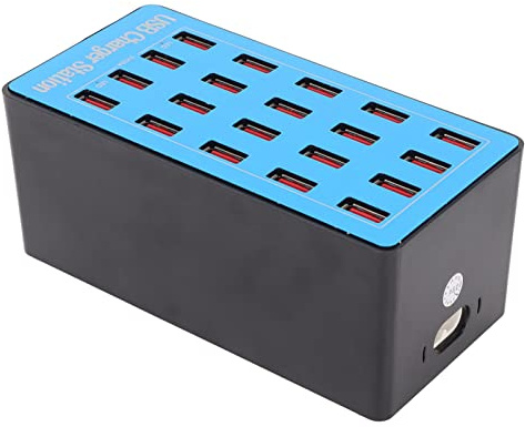 Chargeur de Vitesse USB à 20 Ports avec Puce Intelligente, Chargeur USB, Chargeur Mural USB, Prise d'alimentation USB, Station de USB de Bureau 100W / 20A (Prise UE)