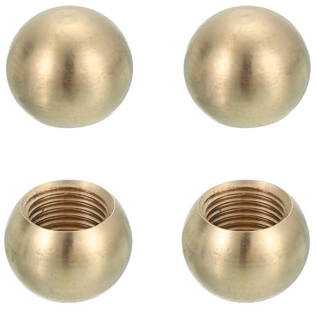 PATIKIL M10 x 15 mm, 4 stycken mässingskula för lampdekoration, skruvpluggar, möbelöverdragsmuttrar, belysning eller gör-det-själv-projekt