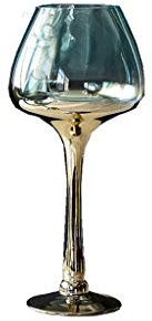Goblet Ornaments Simple Hydroponic Flower Vase Dining Table Candlestick Decoration Glass Candele Holder Water Culture Vase Candlelight Dinner Props