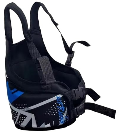 Milageto Chaleco Protector de Costillas de Karting para Adultos, Accesorios Ajustables, Transpirable, Multiusos, Ligero, ergonómico, Protector de Pecho para, Azul