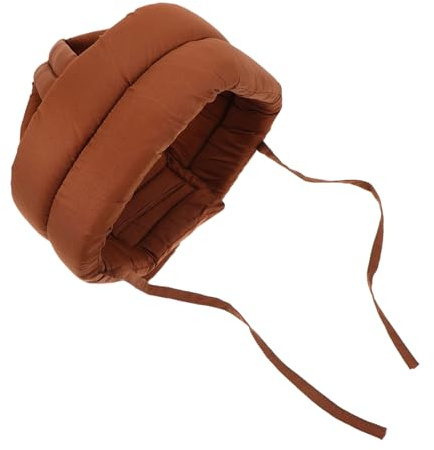Cappello Protettivo Anziani Anti Urto con Cinturino Regolabile | Cotone Color Caffè, Struttura e Traspirante, Adatto per Adulti con Esigenze Speciali