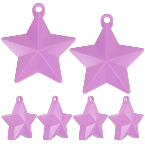 DIYEAH 6 pezzi Pesi Palloncini Forma di Stella Base per Decorazioni Esterni Peso Palloncino Leggero e Sicuro per Feste Compleanni Matrimoni Pastello