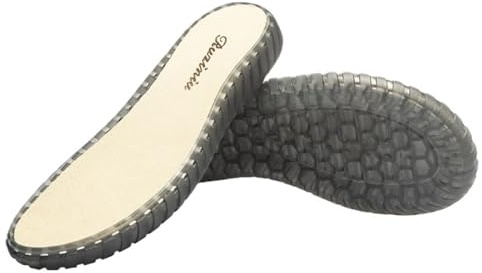 Suola in gomma antiscivolo fai da te pantofole tessute a mano suola in cristallo anti-calcio (grigio, 39)