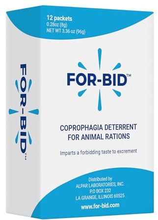 For-Bid Stool Eating Deterrent for Dogs & Cats – Vet-Recommended Coprophagia Deterrent for Dogs for 50+ Years – Effective, Pet Safe, Helps Reduce Odors & Won't Alter Food Taste – Made in The USA