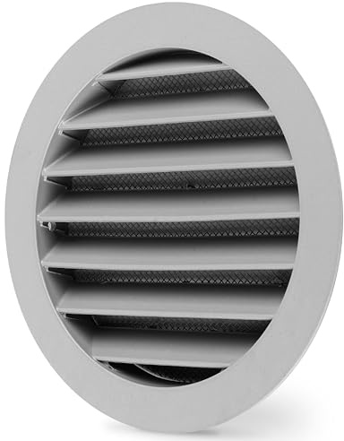calimaero® WSGG Grille Aeration Ronde 125mm Avec Moustiquaire Alu, Intérieur Fonte d'aluminium, Grille Ventilation Exterieur pour Camping-cars, Garage, Stable aux UV, Antirouille