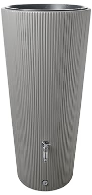 GRAF Otto Regentonne Linus 2in1 (Wassertonne mit 220 Liter Fassungsvermögen, Regenspeicher mit integrierter Pflanzschale, Regenfass, Regenwassertonne) 326170