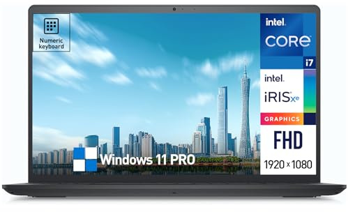 Dell Inspiron 15 3000 Laptop Computer, 15.6 Inch FHD Business Laptop, Windows 11 Pro, Intel 10-Core i7, 64GB RAM, 2TB SSD+512GB Docking Set, Lifetime Office, 10-Key Number Pad,USB-C