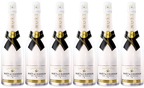 Moët & Chandon Champagne Ice Impérial Blanc - Variedades de uva Pinot Meunier, Pinot Noir, Chardonnay - Juego de 6 750 mililitros