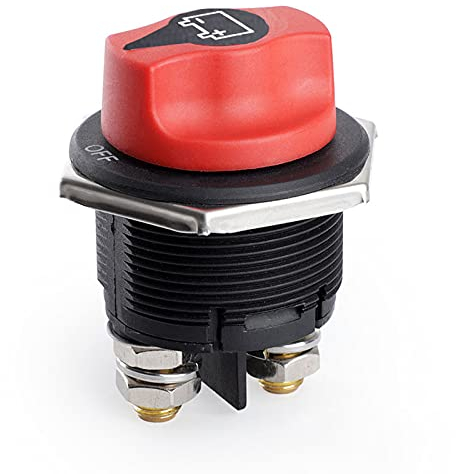 Tawveml Batterieschalter 12-24V 200A On-Off Power Kill Batterietrennschalter Akku Hauptschalter Stromschalter Wasserdicht für Boot Motorrad Yacht Auto KFZ Bus RV UTV-Fahrzeug
