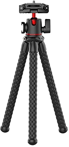 MT-33,Mini treppiedi multifunzione per Octopus con supporto per scarpe freddo girevole a 360°, max. 2 kg, per fotocamera smartphone e registrazione video Vlog