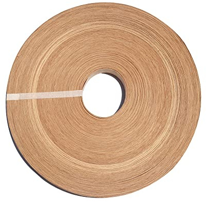 Aibote Extralang 2 cm x 200 m (4/5 Zoll x 660 Fuß, 4 m²) Naturweiß Eiche Einfassband Rolle flexibles Echtholzfurnier Kantenband Möbelrestauration Blätter (Taschenbuch)