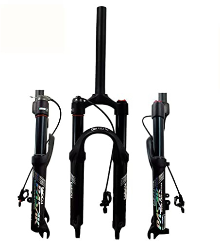 LHHL Mountainbike Federgabel 20/24 Zoll 80mm Federweg MTB Luft Gabels 1-1/8 ” Luftfederung Vorderradgabel 9mm Achse QR Scheibenbremse Fernbedienung Lockout