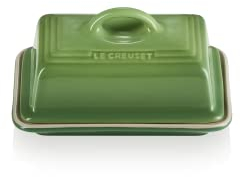 Le Creuset Stoneware Butter Dish, 900 g, 17 x 12.5 x 9 cm, Bamboo, 70837174080000