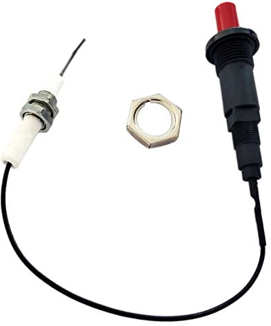 ZYWUOY Juego de encendido piezoeléctrico, encendido piezoeléctrico universal de 30 cm con botón para chimenea, parrilla de gas, encendedor
