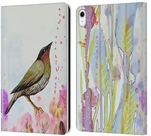 Head Case Designs Offizielle Sylvie Demers Verträumt Voegel 3 Leder-Wallet-Hülle Kompatibel mit Apple iPad 10.9 2022/2025