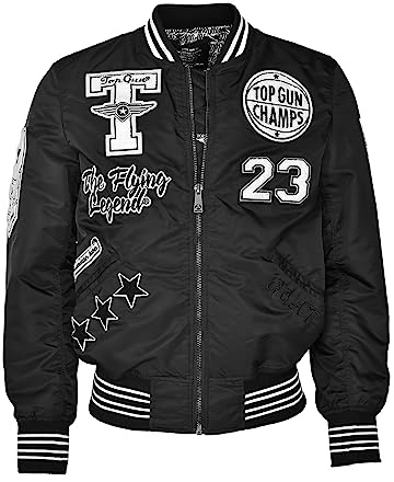Top Gun collegejacka TGJ2323 färg: 1500 svart sommarversion!, 1500 svart, XXL