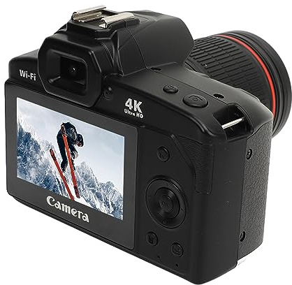 Digital Camera, 4K 64MP HD Night Vision WIFI Digital Camera with Front and Rear Dual Cameras, 62mm Macro Lens, 3in IPS Color Display, 16X Digital Zoom, 120 Degree Wide Angle