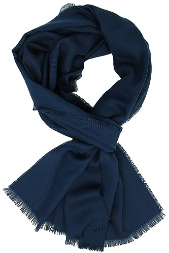 Rotfuchs Herrenschal Damenschal Sommerschal Baumwollschal uni marine (Dünn) Made in Germany