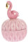 Holibanna 2 Pièces Boîte à Bijoux Flamant Rose Étui à Bibelots En Porcelaine Récipients Avec Couvercles Plat De Bijoux De Figurine D'animal Pupitre Voyage Céramique Boîte De Couverture