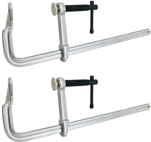 Sutekus Bar Clamps F Clamps 12 Inches Welding Clamps Forged Steel Bar Clamps for Woodworking, Metalworking and Welding, 2 Pack
