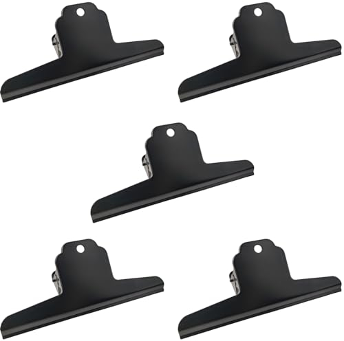 CARLKEMIAN Große Bulldoggen-Clips aus Metall, extra groß, 16,3 cm, riesige Binder-Clips für Chips und andere Lebensmittelbeutel, Arbeit, Kunst, Büro und Küche, 5 Stück