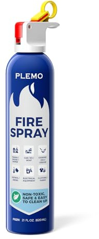 PLEMO Fire Extinguisher Home All-in-1, Car extinguisher for Kitchen, Caravan, Camping, Tackles multiple types of fire F62N, 1-Pack