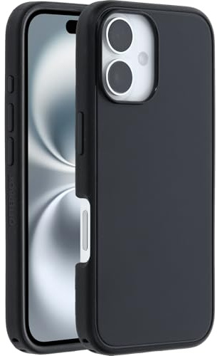 OtterBox Symmetry MagSafe Hülle für iPhone 16, Schwarz | Stoßfest und sturzsicher, Dünne Schutzhülle, 3x mehr Stürze als nach Militärstandard