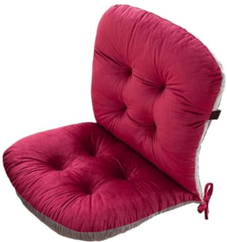 Coussin de Chaise avec Dossier - Assise Rembourrée pour Fauteuils et Chaises de Jardin à Dossier Bas