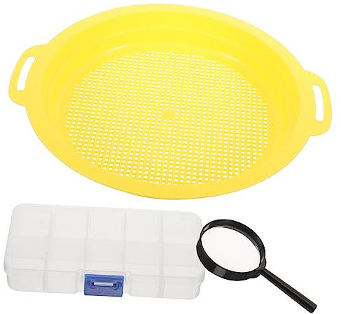 Milisten Gold Pan Tools Sieve Sand Sifter Prospecting Tool for Gold Mining Portable Mesh Pan Filter for Outdoor