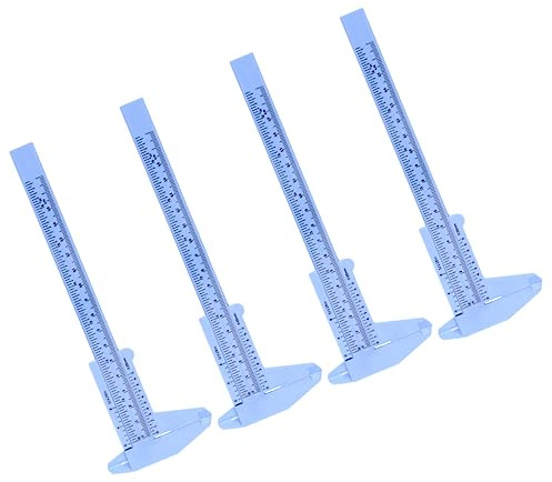 POPETPOP 4piezas Calibradores De Plástico Calibrador Vernier Métrico Unidades Herramienta De Medición Portátil Regla Calibradora Para Uso Taller