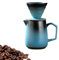 OUGPIU Pour Over - Juego de cafetera manual de cerámica vintage, cafetera de goteo extraíble para el hogar, cafetería, restaurante, camping (azul, 620 ml)