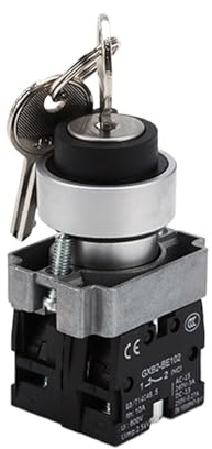 1 interruttore a pulsante rotativo serie XB2, 2/3 posizioni, 220 V, 5 A, interruttore momentaneo di controllo della potenza a scatto (3 posizioni, 1NO1NC_MOMENTARY)