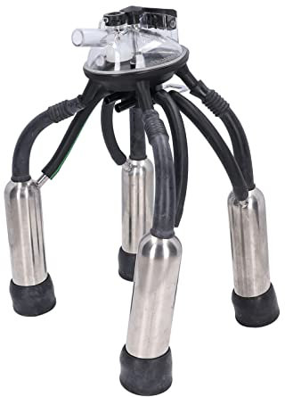 Milking Cluster Proof Top Set Silicone en Acier Inoxydable Vache de Traite Cluster Milk Cup Set Cache Milking Cluster pour la Machine à Lait à Pompe Sous Vide