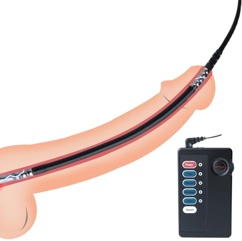 Elettrostimolazione Dilatatore Uretrale Elettrostimolatore Sonda, 30 cm | Uretrale Masturbatore Stimolazione Prostata Massaggio Pene Sex Toys per Uomin Stimolatore Elettrico SM Giocattoli Sessuali