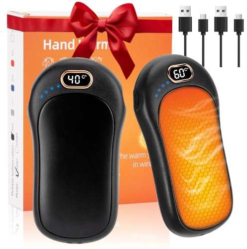 2PCS Calentador de Manos Recargable 10000mAh con Pantalla
