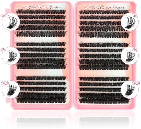 Silkiwinki Einzelne Wimpern Kit 580St 10-16mm D Curl 60D+80D+100D | 580St, 10-16mm, D Curl. Ohne Zubehör. Ideal für Einzelne Wimpern, perfekt für Cluster Wimpern.