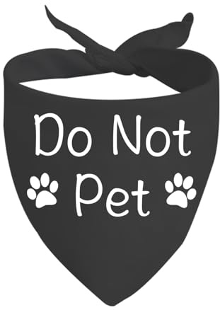 1 x Bandana mit Aufschrift Do Not Pet, reagierendes Hundehalstuch, Training, Welpen, ängstliche Hunde (nicht für Haustiere geeignet)