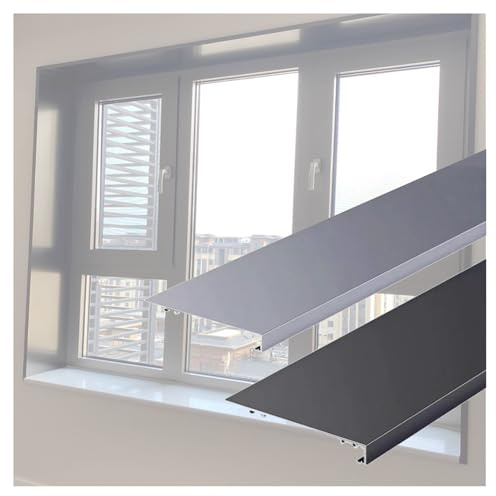 XILYZMO Revêtement Rebord Fenêtre Maison, Alliage D'aluminium Protection D'appui Fenêtre sur Mesure avec Nez Bay Window Plan Travail Cadres Fenêtre Protection Rénovation