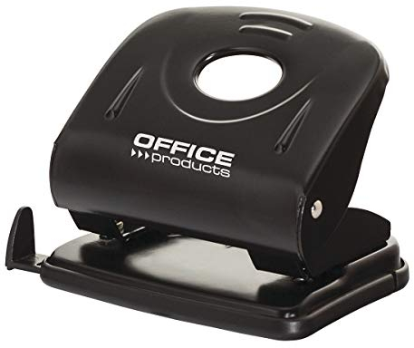 OFFICER PRODUCTS 18052311-05 Locher/bis 30 Blätter/Mechanismus und Gehäuse aus Metall/Kunststoffarm (ABS)/ Farbe: Schwarz/Rutschfeste Kunstsoffkappe für den Boden