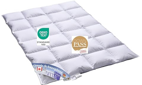 Vitaschlaf®Canada SCHNEEGÄNSE W6 - EXTRA WARM 100% Gänseflaum- DAUNENDECKE Made in Germany Since 1947 (220x240cm)